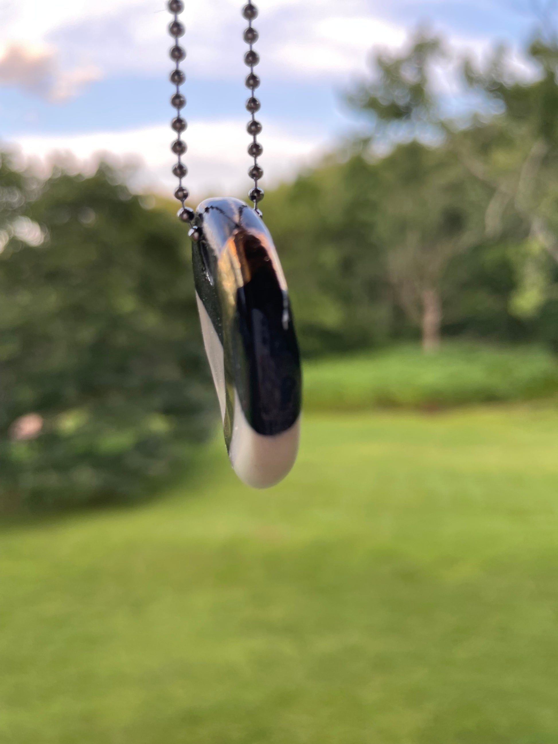 Black & White Geometric Ceramic Charm 